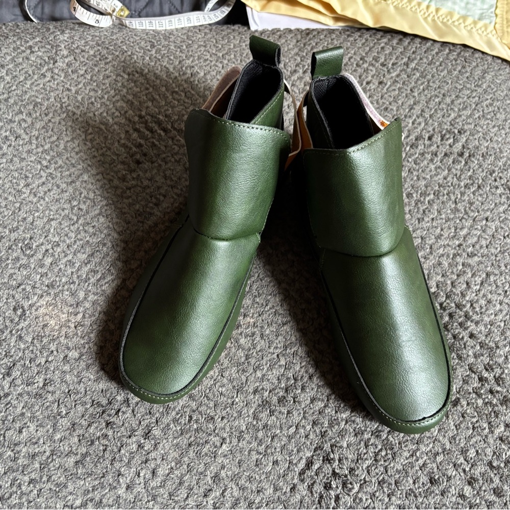 Green Leather Women's Shoes